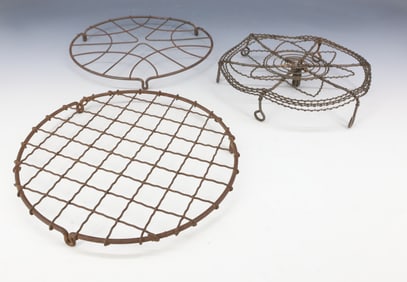 (3) ANTIQUE WIRE TRIVETS