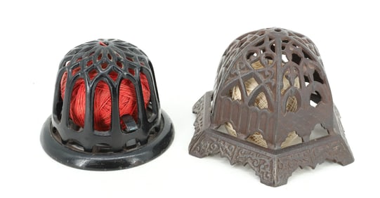 (2) CAST IRON STRING HOLDERS