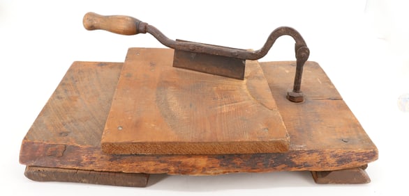 WOODEN TOBACCO / CHEESE CUTTER
