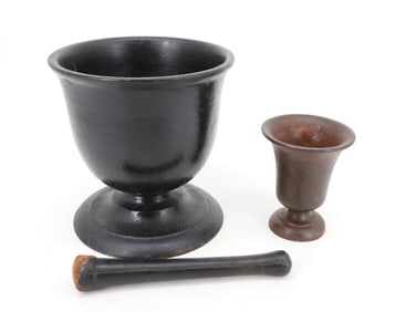 CAST IRON MORTAR AND PESTLE