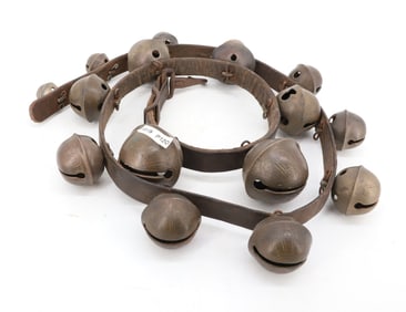 STRAP OF BRASS SLEIGH BELLS