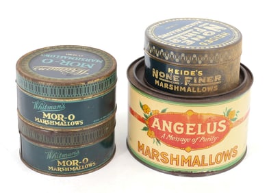 LOT OF MARSHMALLOW TINS