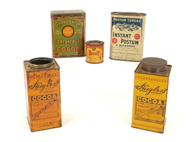 LOT OF COCOA TINS