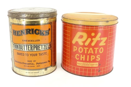 POTATO CHIP AND PRETZEL TINS