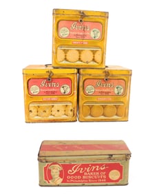 LOT OF "IVINS" BISCUIT TINS