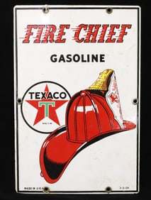 PORCELAIN "TEXACO" GASOLINE SIGN