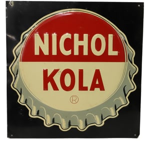 NICHOL KOLA PRESSED METAL SIGN