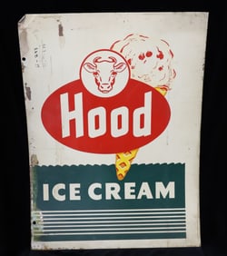 HOOD ICE CREAM ADVERTISING SIGN