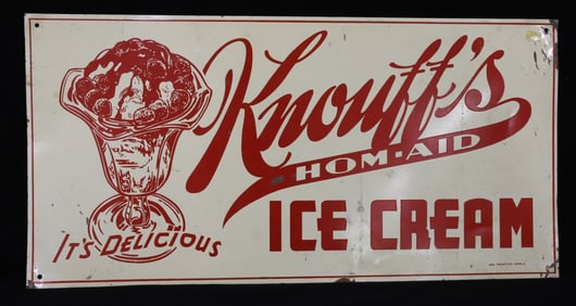 KNOUFF'S HOM-AID ICE CREAM SIGN