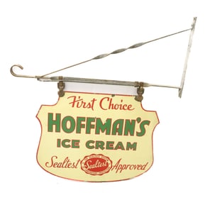 HOFFMAN'S ICE CREAM PORCELAIN SIGN