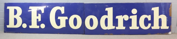 B.F. GOODRICH PAINTED METAL SIGN