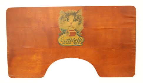 CORTICELLI SPOOL SILK ADVERTISING LAP BOARD