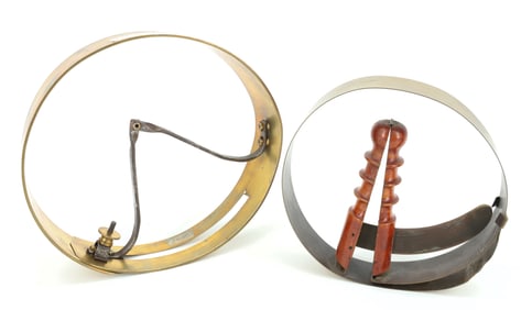 (2) BRASS HAT BAND BLOCKERS / MEASURING TOOL