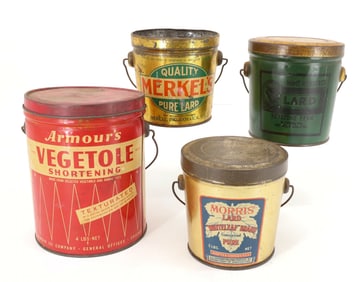 LOT OF LARD / SHORTENING TINS
