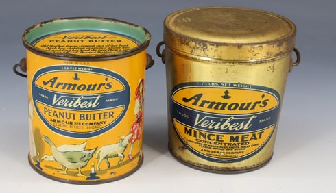 LOT OF (2) PEANUT BUTTER TINS