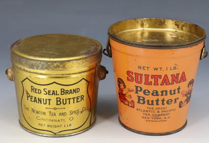 LOT OF (2) PEANUT BUTTER TINS