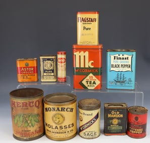 LOT OF VINTAGE SPICE TINS