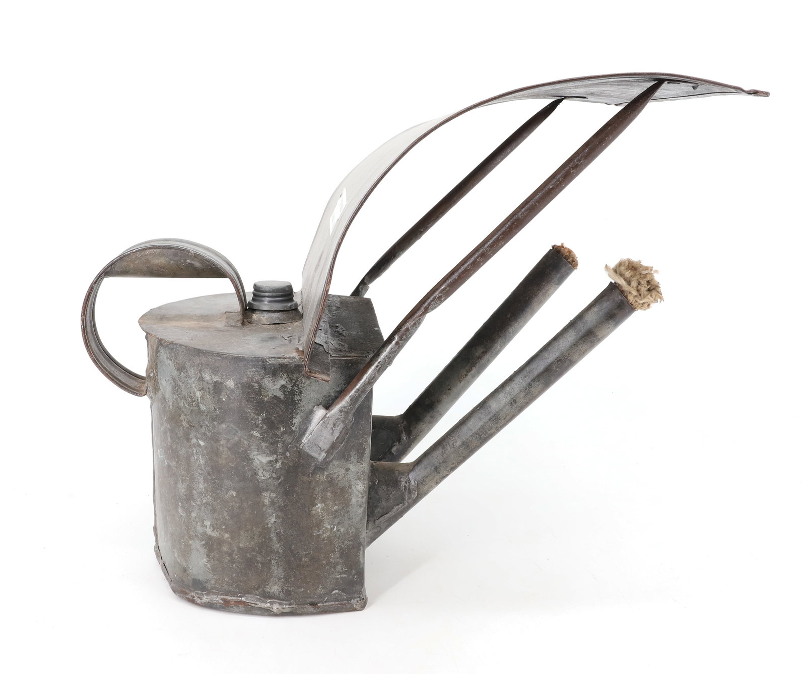 HANDMADE ANTIQUE FISHING LANTERN: TWO TORCHES AND ARCHED REFLECTOR. 13 1/2" X 11 1/2" X 17". PLEASE READ CAREFULLY - Terms for Purchasing and Shipping of Auction Items. Please read carefully before bidding. Hartzell’s Auction Ga