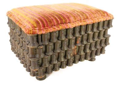 FOLK ART FOOTSTOOL