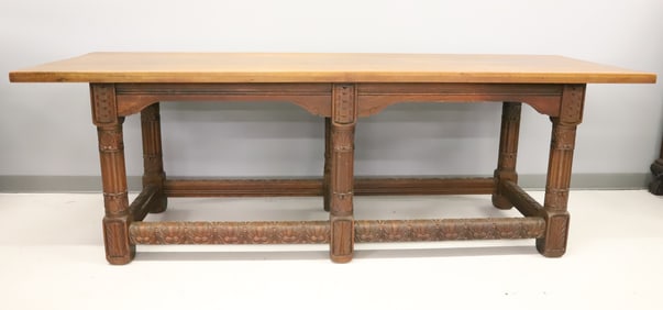 LARGE LIBRARY TABLE, MARSHALL FIELDS
