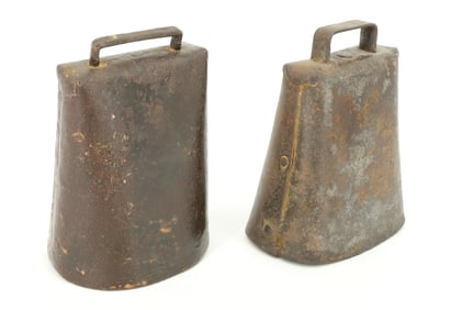 (2) ANTIQUE COWBELLS