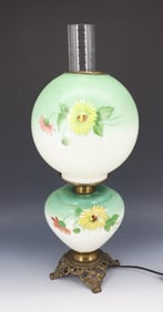 HAND PAINTED VICTORIAN LAMP