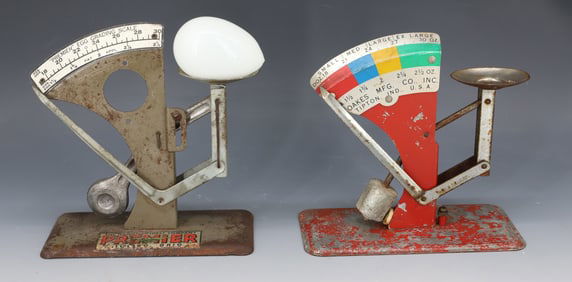 (2) VINTAGE EGG SCALES