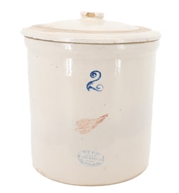 (2) GALLON RED WING CROCK