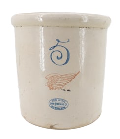 (5) GALLON RED WING CROCK