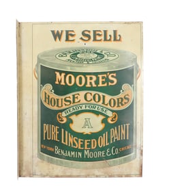 "MOORE'S HOUSE COLORS" FLANGE PAINT SIGN