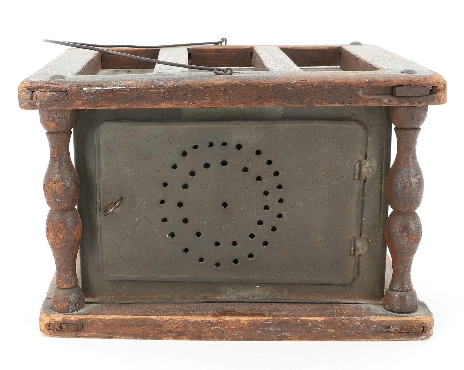 19TH CENTURY PIERCED TIN FOOT WARMER (1 of 6)