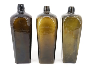 (3) ANTIQUE GIN BOTTLES