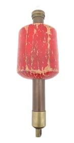 VINTAGE WOOD AND BRASS EMERGENCY BEACON