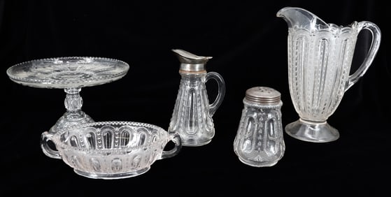 EARLY PRESS GLASS LOT