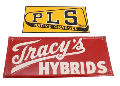 (2) VINTAGE ADVERTISING SIGNS