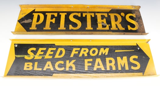 (2) VINTAGE SEED ADVERTISING SIGNS