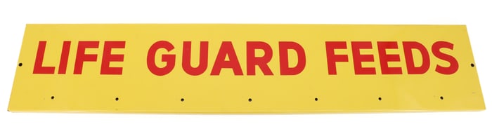 LIFE GUARD FEEDS TIN ADVERTISING SIGN