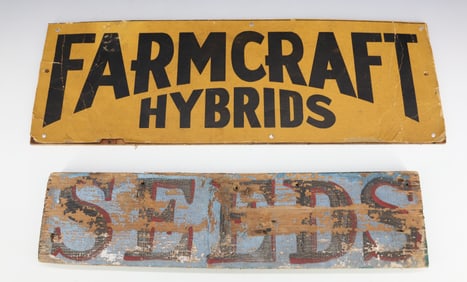 LOT OF (2) WOODEN SIGNS