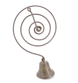 BRASS AND WIRE DOORBELL