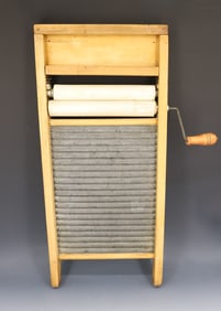 UNUSUAL WASHBOARD WITH WRINGER