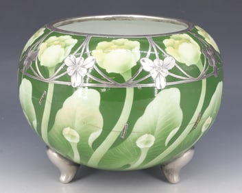 STERLING SILVER MOUNTED JAPANESE BOWL