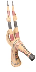 LARGE POTTERY ANTELOPE