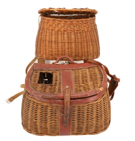 (2) ANTIQUE FISHING CREELS