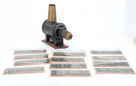 MAGIC LANTERN W/ GLASS SLIDES