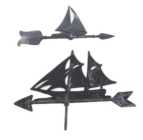 (2) VINTAGE  WIND DIRECTIONALS