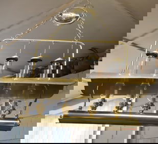 BRASS HANGING BILLIARD LIGHT