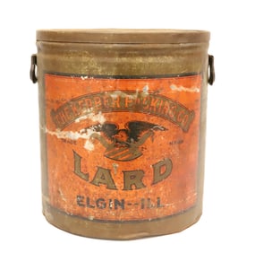 ADVERTISING LARD TIN