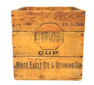 WOODEN ADVERTISING CRATE