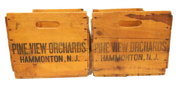 (2) WOODEN ORCHARD CRATES