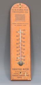 ANTIQUE WOODEN ADVERTISING THERMOMETER